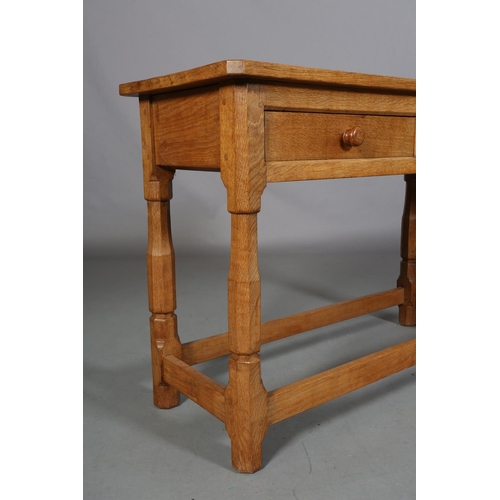 461 - TREVOR HUTCHINSON 'SQUIRRELMAN', side table, rectangular, having two drawers to the apron with turne... 