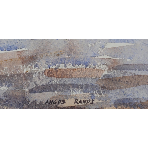 446 - ARR ANGUS RANDS (1922-1985), Burnsall Fell in October, watercolour, signed to lower left, 35.5cm x 5... 