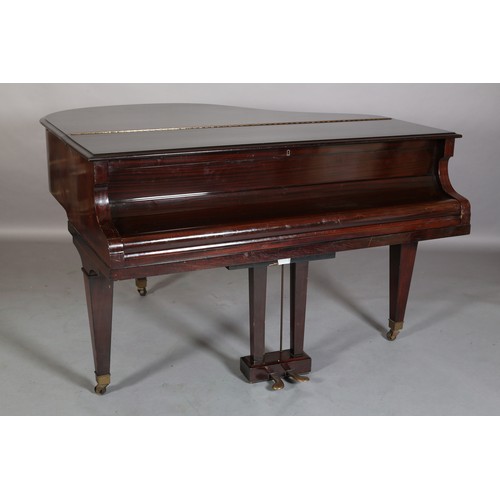 451 - STEINBERG, LONDON FORMERLY BERLIN MAHOGANY BABY GRAND PIANO, no. 38114 on square tapered legs with b... 