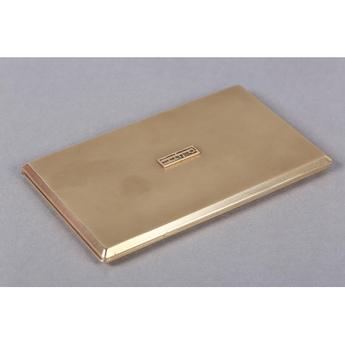 342 - A CIGARETTE CASE in 9ct gold, Birmingham 1953 for H F Withers, retailed by Fattorini and Sons Limite... 