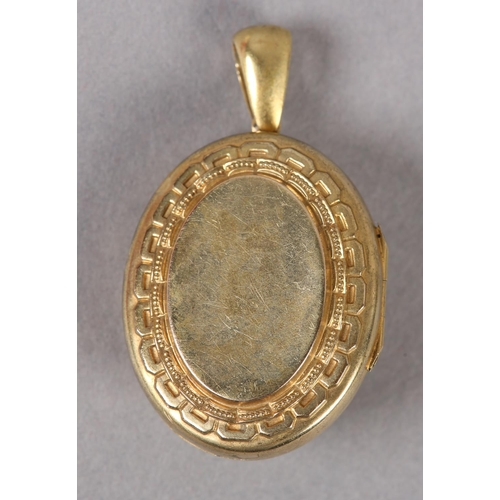 359 - A VICTORIAN ENAMEL AND SEED PEARL LOCKET in 9ct gold, star set front and centre with graduated pearl... 