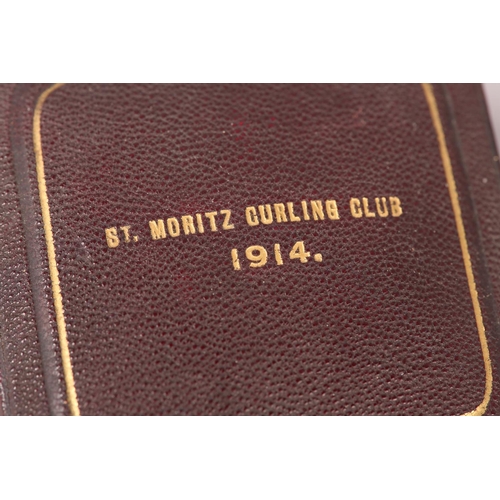 341 - A GEORGE V SILVER CURLING TROPHY FOR ST MORITZ CURLING CLUB, 1914 London 1913 for Charles Edwards, i... 