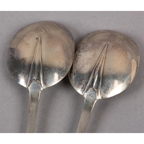 328 - A PAIR OF GEORGE V SILVER SERVING SPOONS, London 1922 for Josiah Williams & Co (David Landsborough F... 