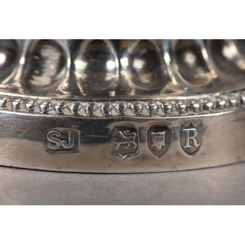 324 - A VICTORIAN SILVER MUFFINEER , London 1892 for Samuel Jacob, wrythen chased with foliate band over w... 