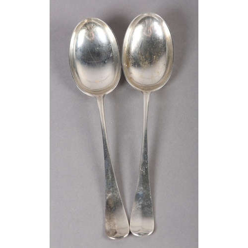 316 - A PAIR OF GEORGE V SILVER TABLE SPOONS, Sheffield 1930 for Cooper Brothers & Son Ltd, rat tail, appr... 