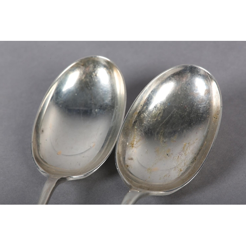 316 - A PAIR OF GEORGE V SILVER TABLE SPOONS, Sheffield 1930 for Cooper Brothers & Son Ltd, rat tail, appr... 