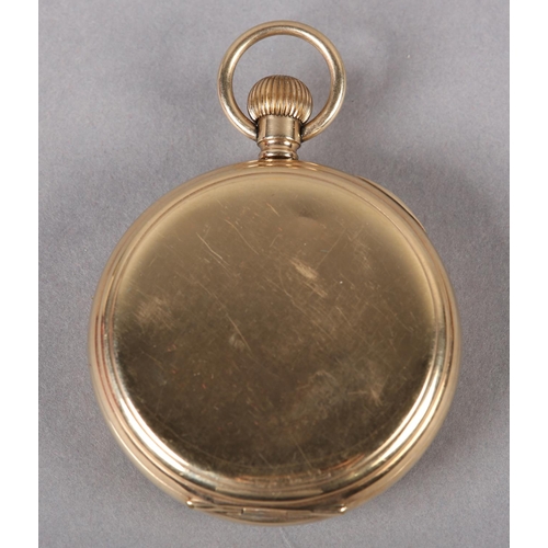 408 - A GEORGE V POCKET WATCH BY THOMAS RUSSELL & SON LIVERPOOL in 9ct gold open face case No 9795, Swiss ... 