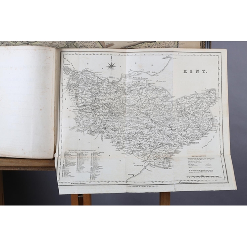 202 - BLADESDALE (THOMAS & WILLIAM HENRY TOMS) map of Kent, from the Chorographia Britanniae circa 1742, e... 