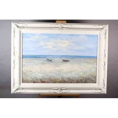 423 - HECTOR PAULSON (French 20th/21st century), Seascape, oil on canvas, signed to lower right and verso ... 