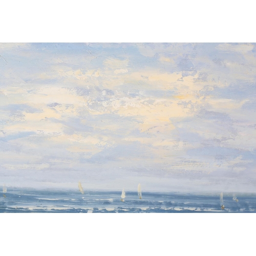 423 - HECTOR PAULSON (French 20th/21st century), Seascape, oil on canvas, signed to lower right and verso ... 