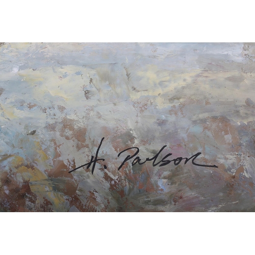 423 - HECTOR PAULSON (French 20th/21st century), Seascape, oil on canvas, signed to lower right and verso ... 