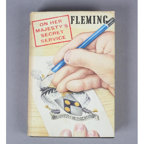 185 - FLEMING, IAN - ON HER MAJESTY'S SECRET SERVICE, 3rd imp 1963, pub. Jonathan Cape, London, col prtd, ... 