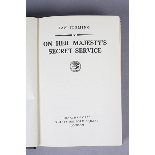 185 - FLEMING, IAN - ON HER MAJESTY'S SECRET SERVICE, 3rd imp 1963, pub. Jonathan Cape, London, col prtd, ... 