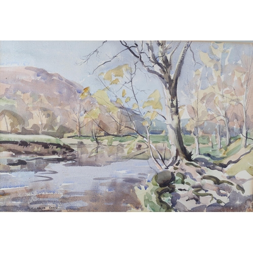 446 - ARR ANGUS RANDS (1922-1985), Burnsall Fell in October, watercolour, signed to lower left, 35.5cm x 5... 