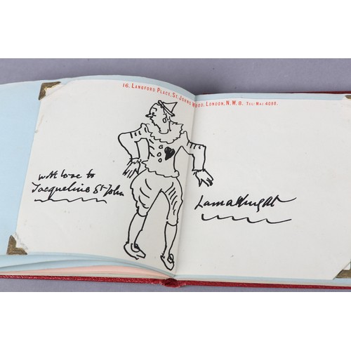 435 - ARR DAME LAURA KNIGHT DBE, RA, RWS (1877-1970), An autograph pen and ink sketch of a clown, dedicati... 