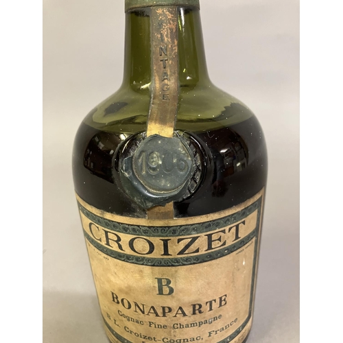 34B - CROIZET Bonaparte Fine Champagne Cognac 1906 1 Bottle 70cl Bottle 70 Proof Sealed in good condition ... 