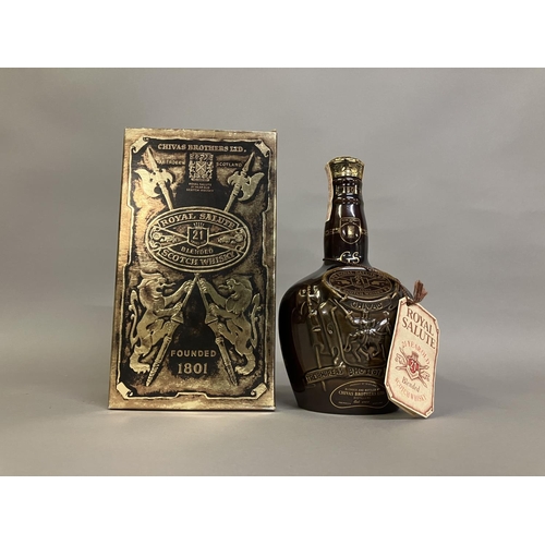 18 - CHIVAS BROTHERS Royal Salute 21 year old Blended Scotch Whisky 75cl  X% GS Wade Ceramic Decanter Bro... 