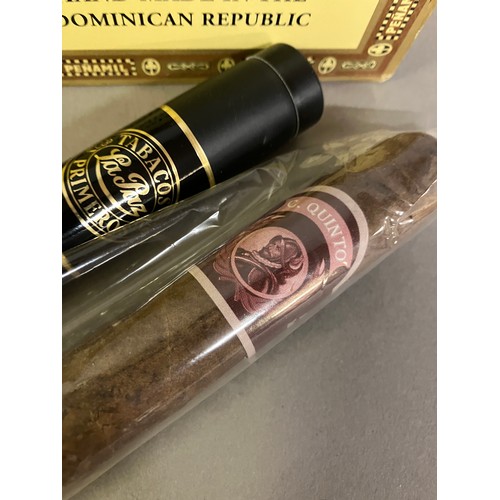 68 - CIGARS FIVE PENAMIL CLASICO in tubes, each approximate length 17cm, ring gauge 40 Seven La Paz Gran ... 