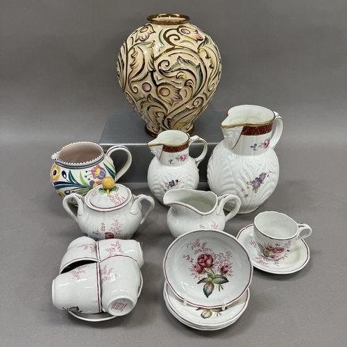 136 - A 19th century Copeland Spode coffee service comprising cups, plates, cream jug, sugar bowl with lid... 