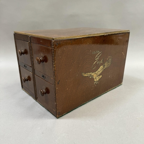 115 - A set of table top advertising tobacco drawers, having Golden Eagle branding to each side, comprised... 