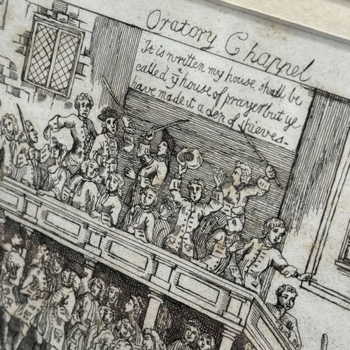 164 - After William Hogarth, (1697-1764), six engravings of tickets to theatre, boxing etc including For T... 