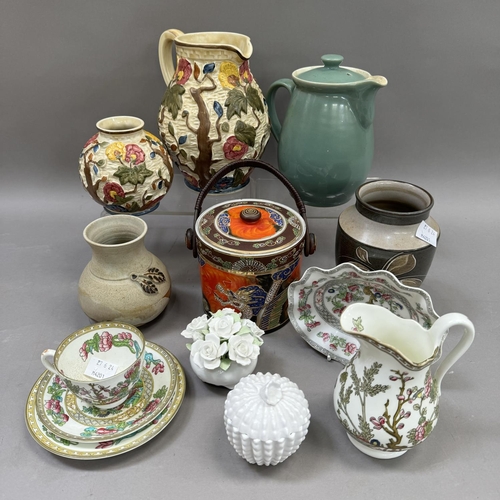 189 - A collection of ceramics including Coalport Indian Tree pattern, a Japanese biscuit barrel, teapot e... 