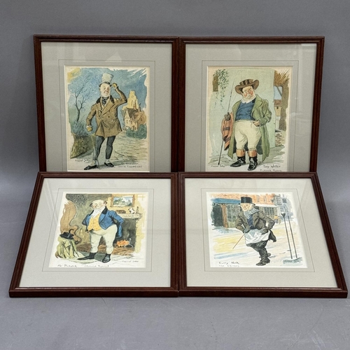 234 - After Vincent Selby, four prints of Charles Dickens characters  in frames, 16cm x 20.5cm