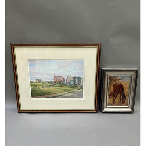 259 - After Donald Shearer, The Road Hole, Old Course, St Andrews, print, signed to lower left 27.5cm x 36... 