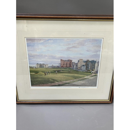 259 - After Donald Shearer, The Road Hole, Old Course, St Andrews, print, signed to lower left 27.5cm x 36... 