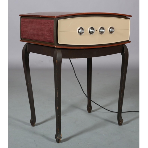 63 - A Cambridge PYE 'Stereophonic Projection System' record player in walnut veneered case with berge fa... 