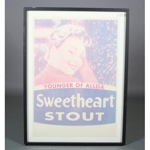 65 - Andy Robertson, Sweetheart Stout-Younger of Alloa, screenprint in colour, no0719, 109.5cm x 8.5cm