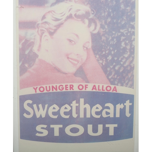 65 - Andy Robertson, Sweetheart Stout-Younger of Alloa, screenprint in colour, no0719, 109.5cm x 8.5cm