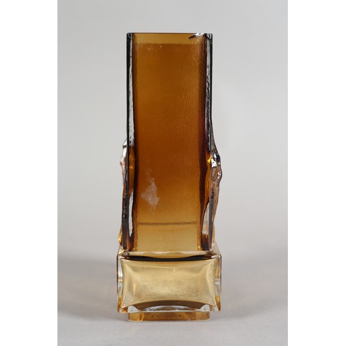 50 - Eino Winni for Jumela Humppila, Finland, amber glass chimney vase, etched signature to base (chip to... 