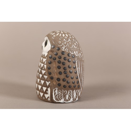 9 - Mari Simmulson for Upsala-Ekeby, Sweden, Owl, stoneware with white and black glaze, impressed mark t... 