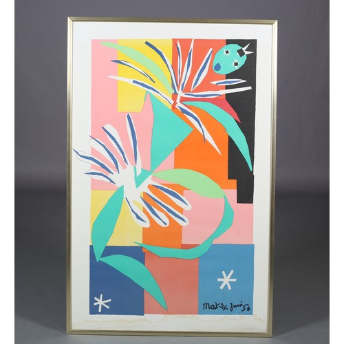 15 - After Matisse, colour lithograph poster,  printed in 1984 by Nouvelles Images, Spadem, 120cm x 78cm