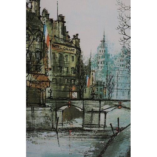 16 - After Folland 1932-1999), Parisian Street scene, colour print, 59.5cm x 49cm