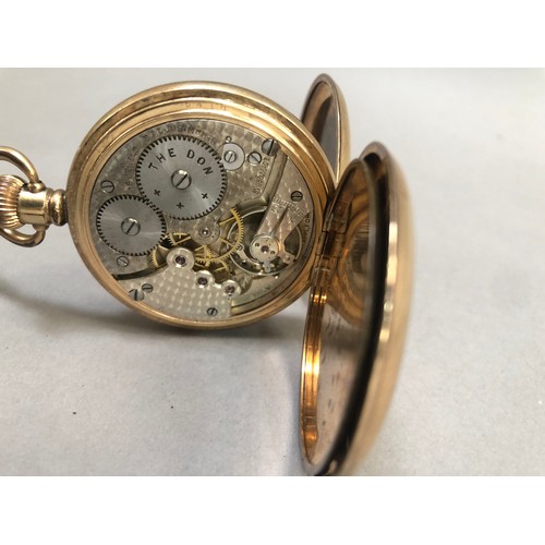 219B - A late 19th century pocket watch by American Walthem Watch Company in rolled gold foliate engraved h... 