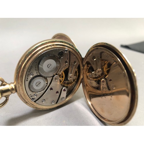 220B - A mid 20th century pocket watch by Vertex in a rolled gold Dennison Star half hunter case no. 322788... 