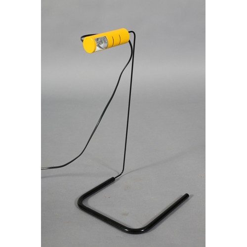 19 - Vico Magistretti for Oluce, Milan, Slalom lamp in yellow, c1980s, 46cm high, winner of the 1964 Comp... 