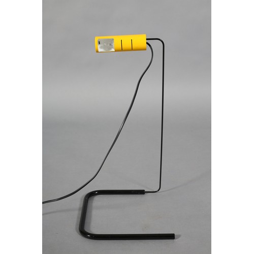 19 - Vico Magistretti for Oluce, Milan, Slalom lamp in yellow, c1980s, 46cm high, winner of the 1964 Comp... 