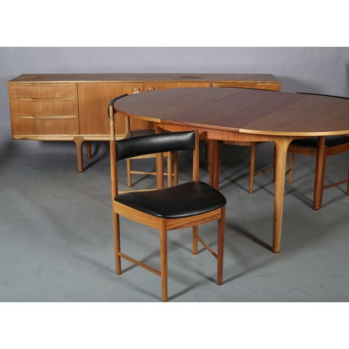 2 - An A H McIntosh of Kirkcaldy, a Dunvegan teak dining suite 1960s, comprising sideboard having a two ... 