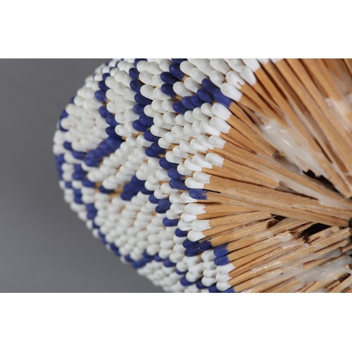 5 - ARR David Mach (b1956), African Matchhead (c), 1994, sculpture, white and blue match sticks and glue... 