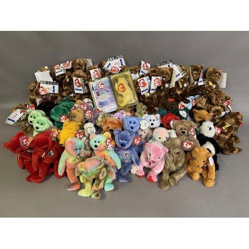 475 - A collection of approximately 62 Ty Beanie Babies, along with 32 editions representing the squads at... 