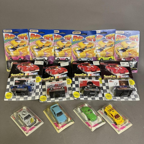 450 - A collection of six Matchbox Swop Tops cars including a Ferrari Testarossa and a Porsche 968, four R... 