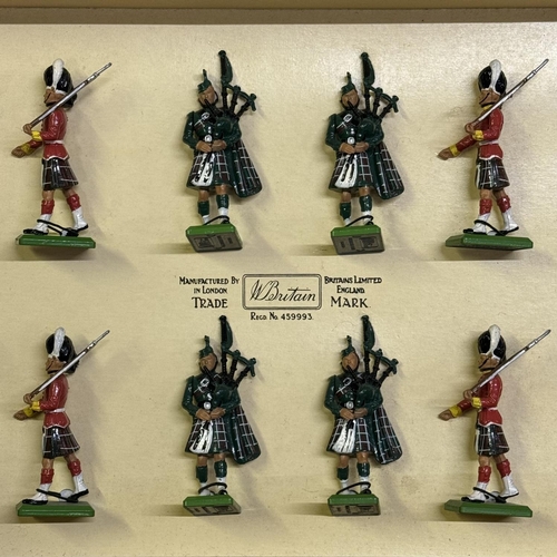 490 - Four boxed collections of Britain’s soldiers, including The Seaforth Highlanders, The Royal Welch Fu... 