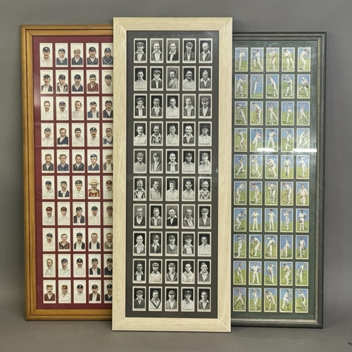 482 - Three complete sets (50 cards in each) of 20th century England cricket teams in mitre-cut mounts, co... 