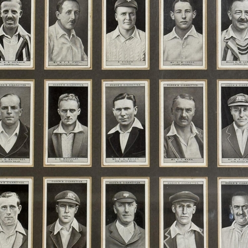 482 - Three complete sets (50 cards in each) of 20th century England cricket teams in mitre-cut mounts, co... 