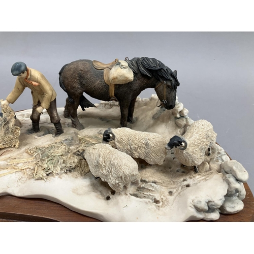 32 - A Border Fine Arts figure group, 'Winter Feeding', no.JH10, by Judy Boyt, limited edition of 52/1250... 