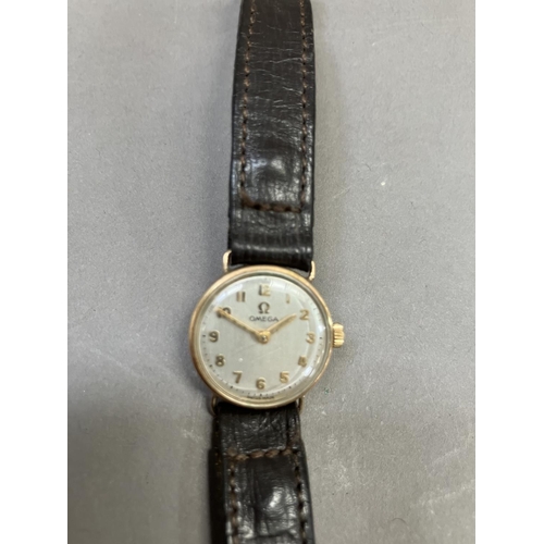 272 - An Omega lady's manual wristwatch circa 1963, 9ct gold case No:7115500, 17 jewelled lever 620 moveme... 