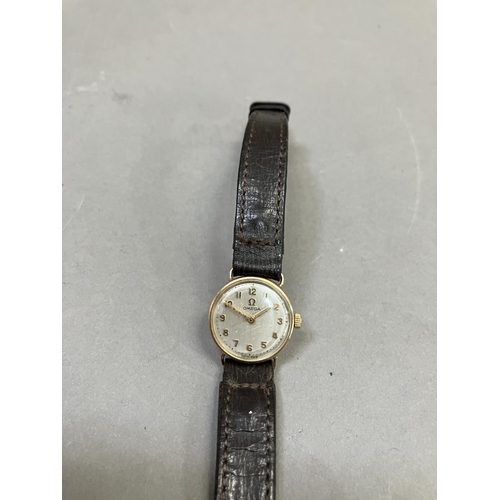 272 - An Omega lady's manual wristwatch circa 1963, 9ct gold case No:7115500, 17 jewelled lever 620 moveme... 